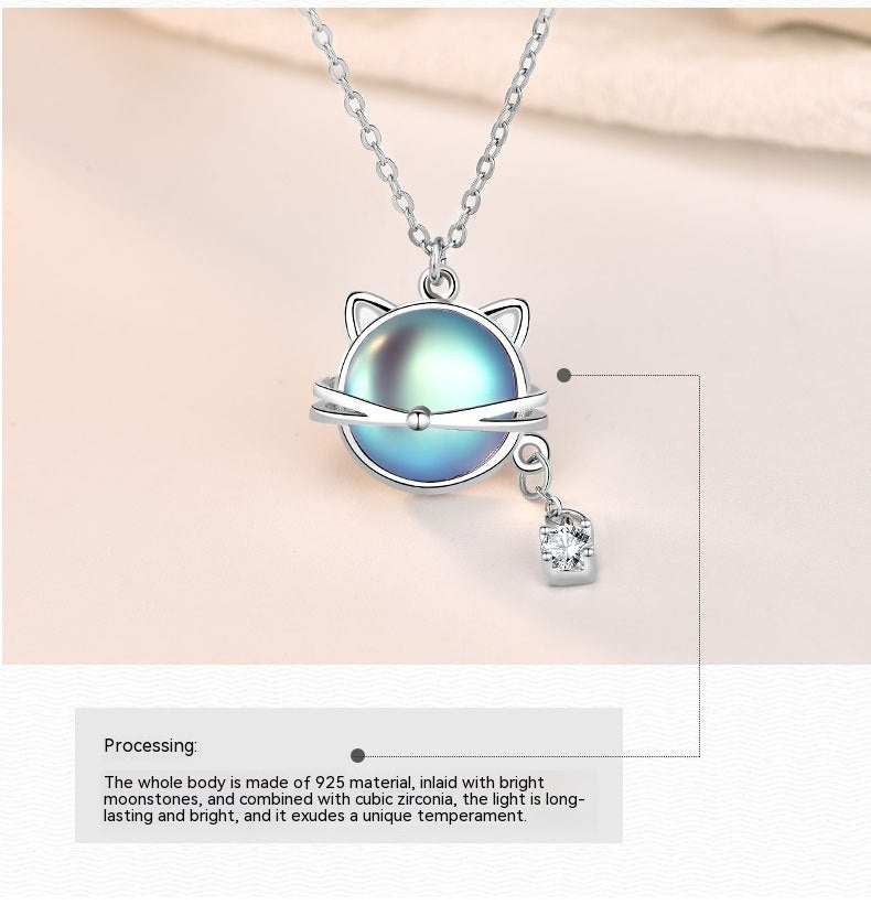 Cat Moonstone Necklace