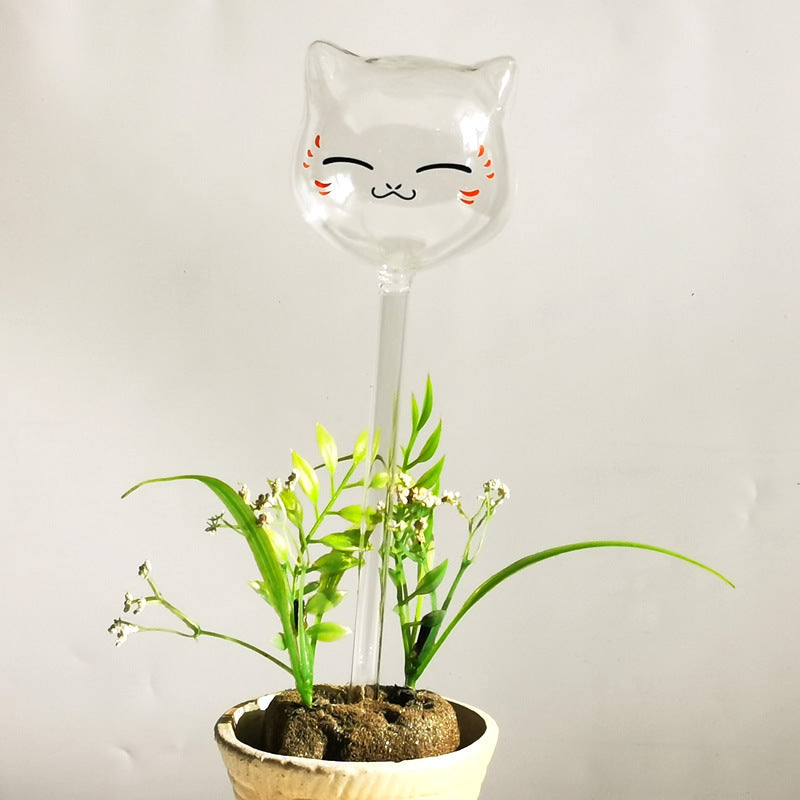 Cute Cat Glass Watering Device