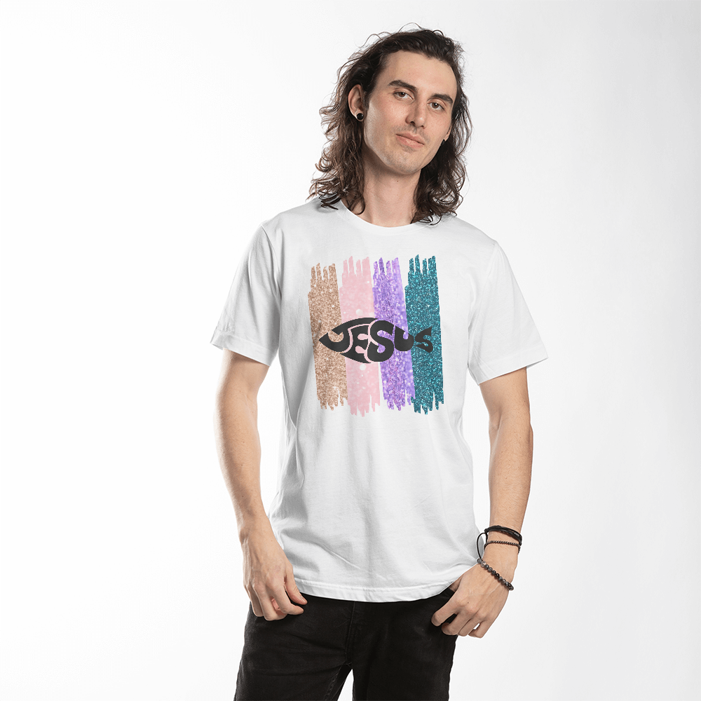 Brushstroke Jesus T-Shirt – Christian Faith Tee, Religious Graphic Tee, Spiritual Gift, Christian Apparel, Bible Verse Shirt