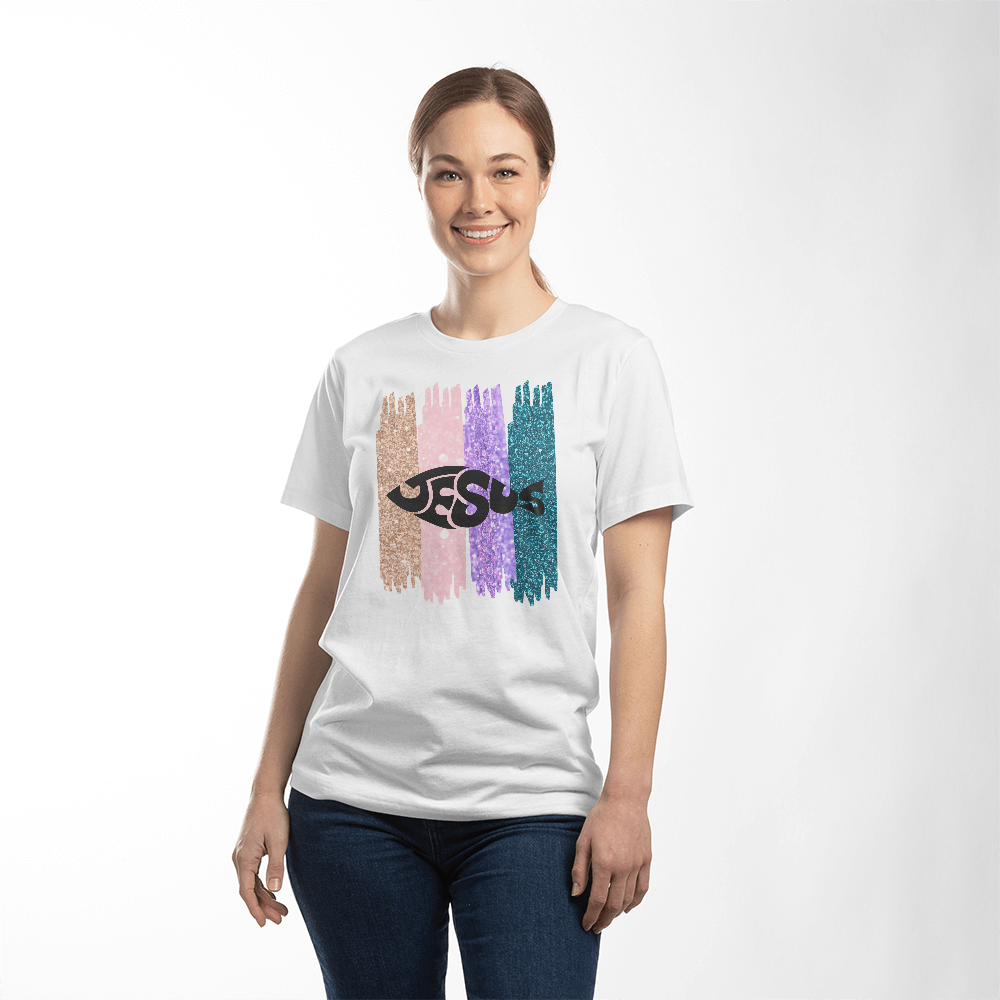 Brushstroke Jesus T-Shirt – Christian Faith Tee, Religious Graphic Tee, Spiritual Gift, Christian Apparel, Bible Verse Shirt