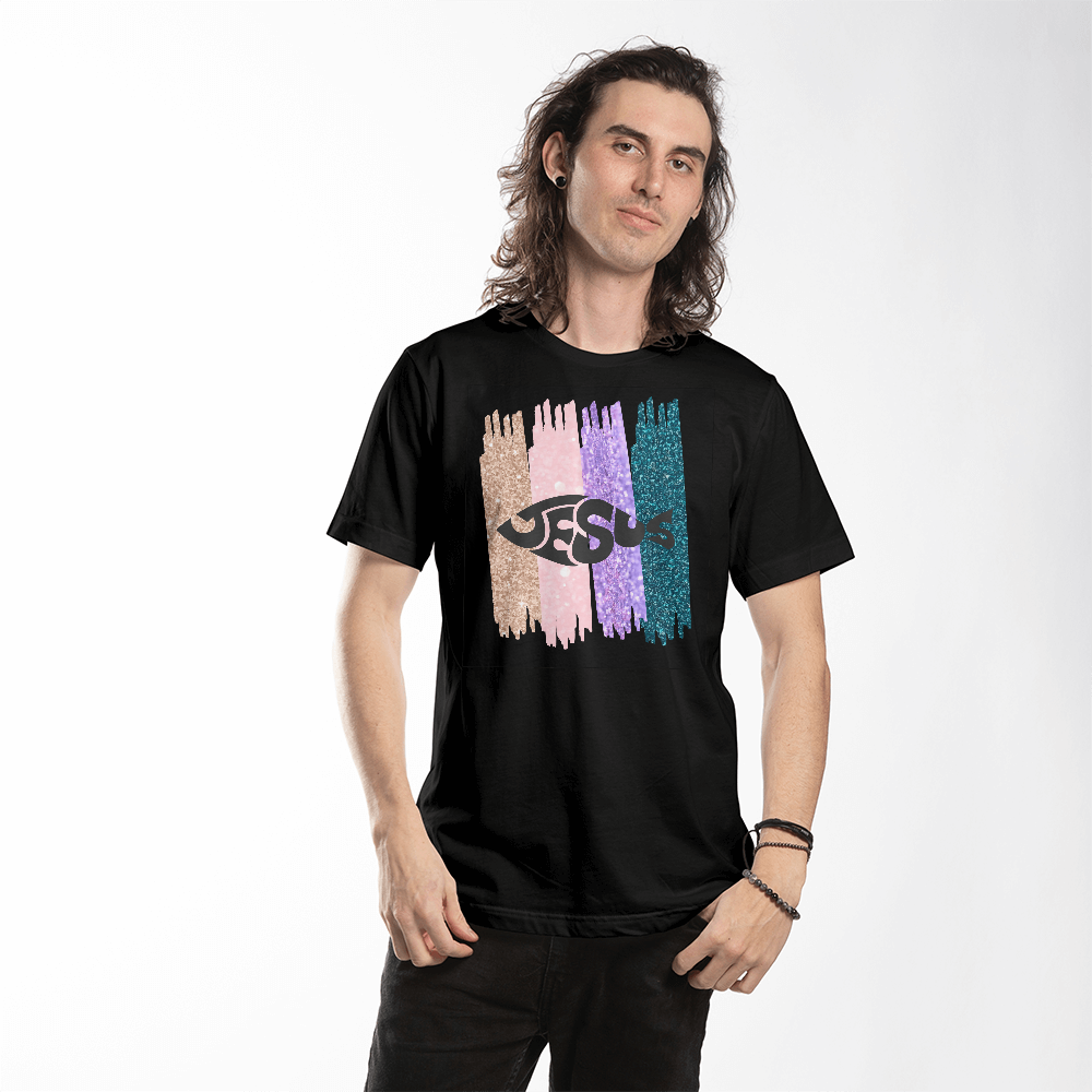 Brushstroke Jesus T-Shirt – Christian Faith Tee, Religious Graphic Tee, Spiritual Gift, Christian Apparel, Bible Verse Shirt