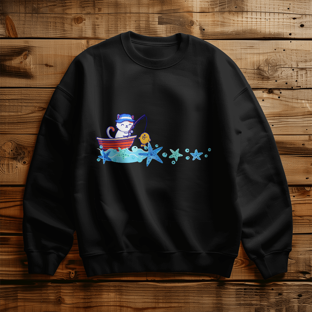 Cat Fishing Sweatshirt