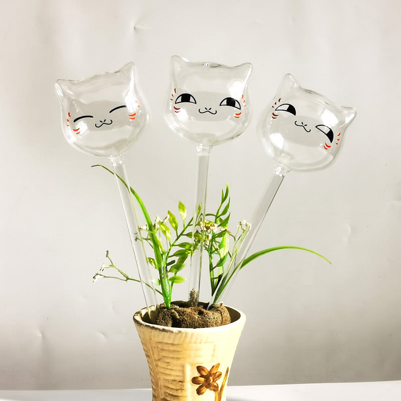 Cute Cat Glass Watering Device