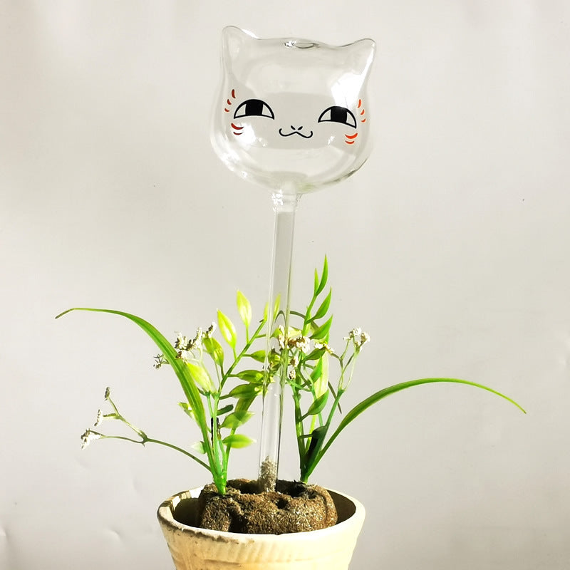 Cute Cat Glass Watering Device