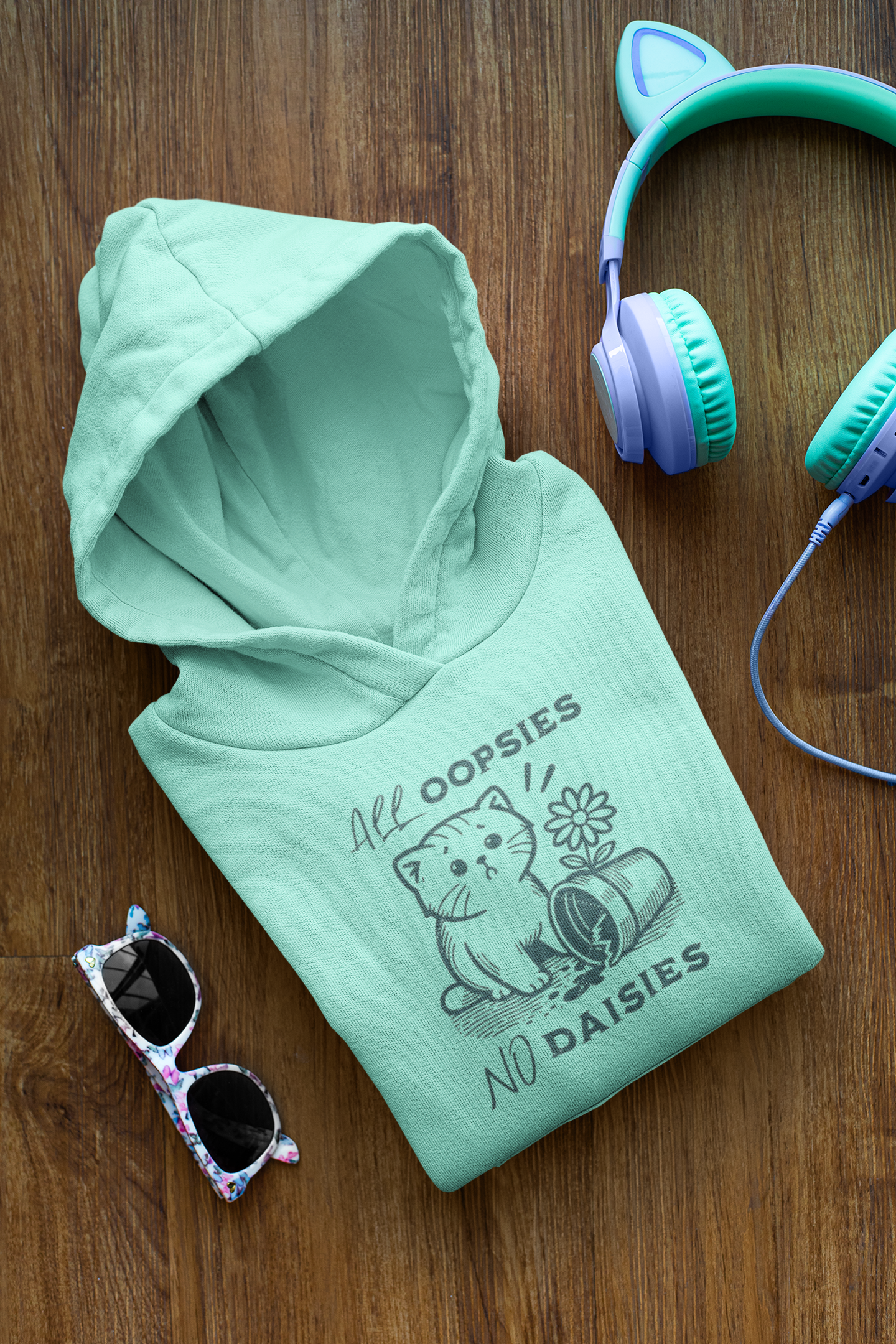 Oopsie Daisy Cat Hoodie