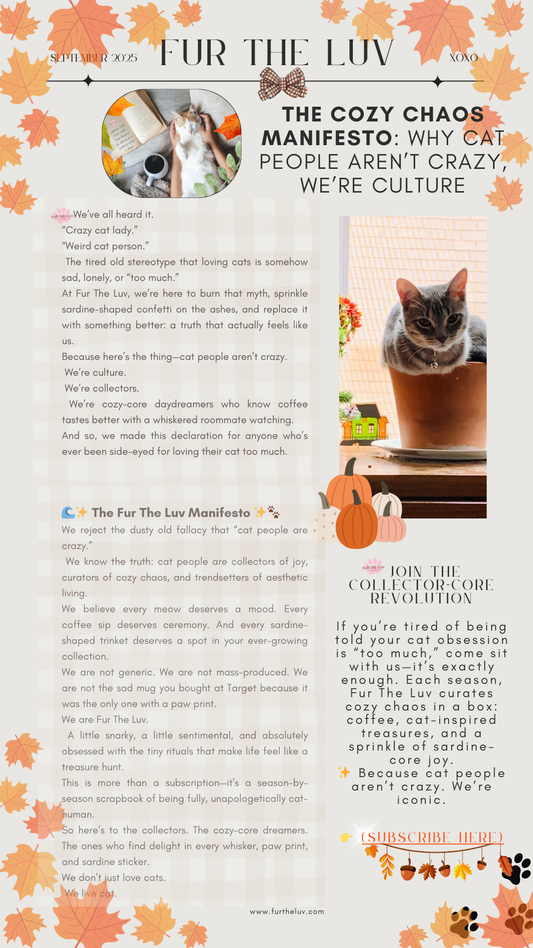 The Cozy Chaos Manifesto: Why Cat People Aren’t Crazy, We’re Culture