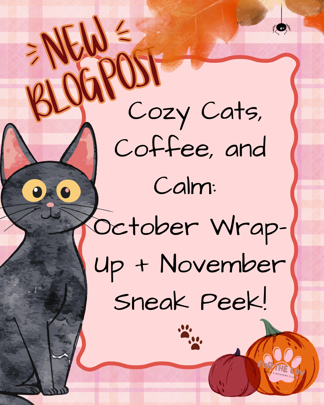 🐾 Cozy Cats, Coffee, and Calm: October Wrap-Up + November Sneak Peek!