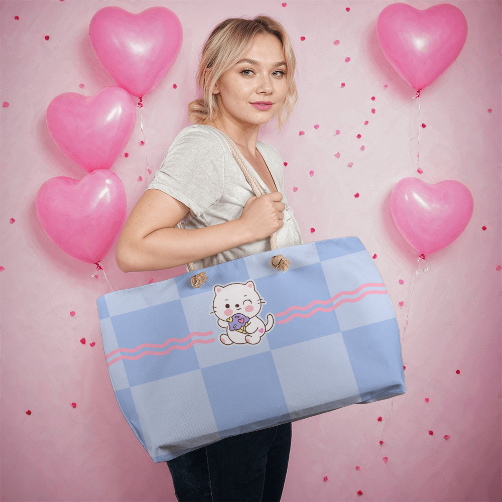 Paws & Carry Bags stylish tote bag featuring a cute cat design, perfect for cat lovers.