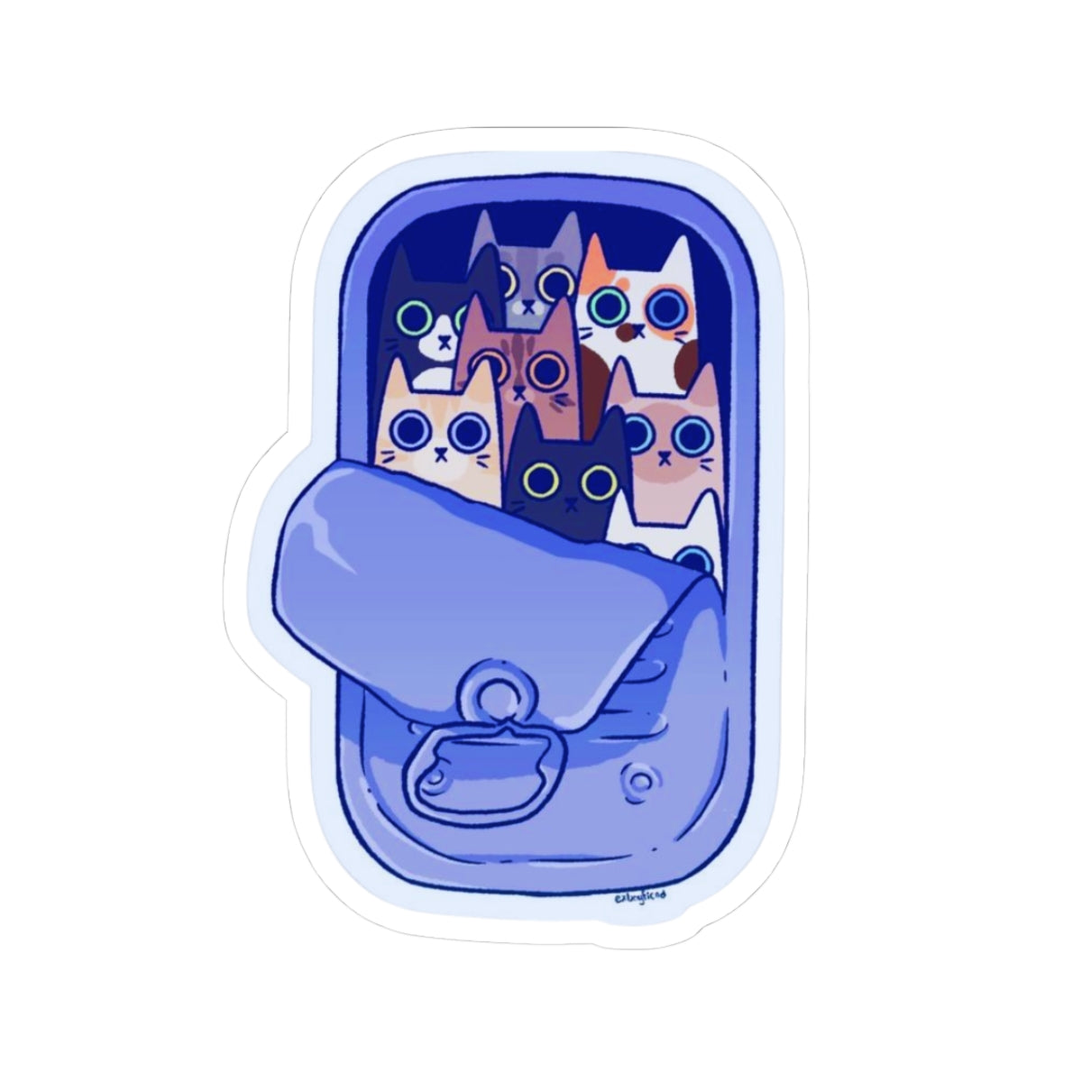 Cats as Sardines Sticker