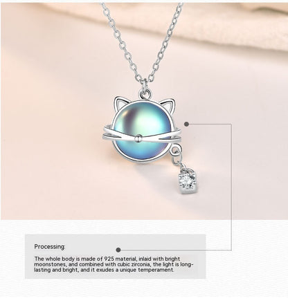 Cat Moonstone Necklace