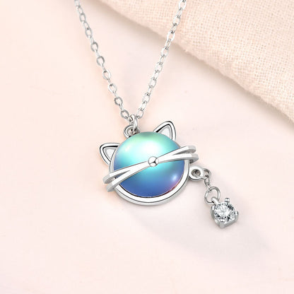 Cat Moonstone Necklace