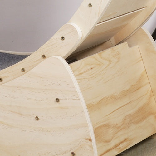 Natural Wood Indoor Cat Exercise Wheel