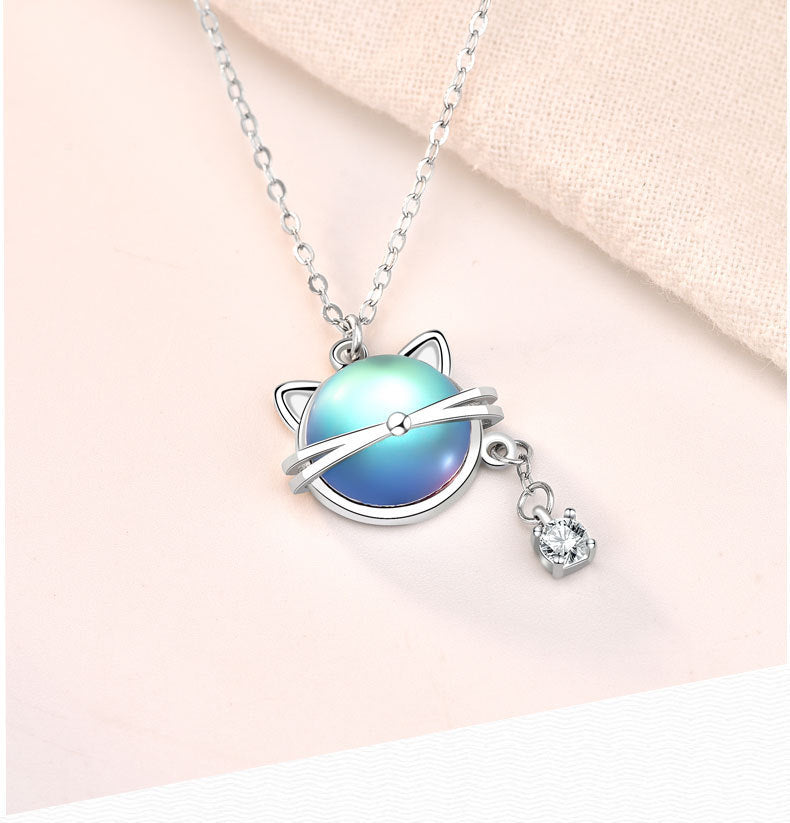 Cat Moonstone Necklace