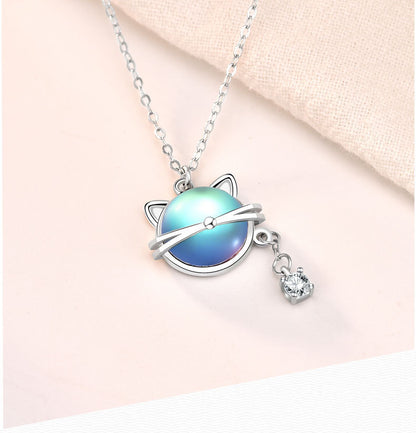 Cat Moonstone Necklace