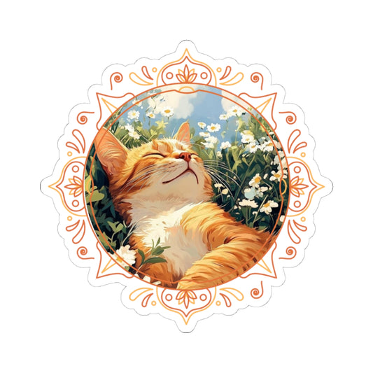 Cat in the Sun Sticker