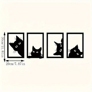 Black Cat Metal Wall Art