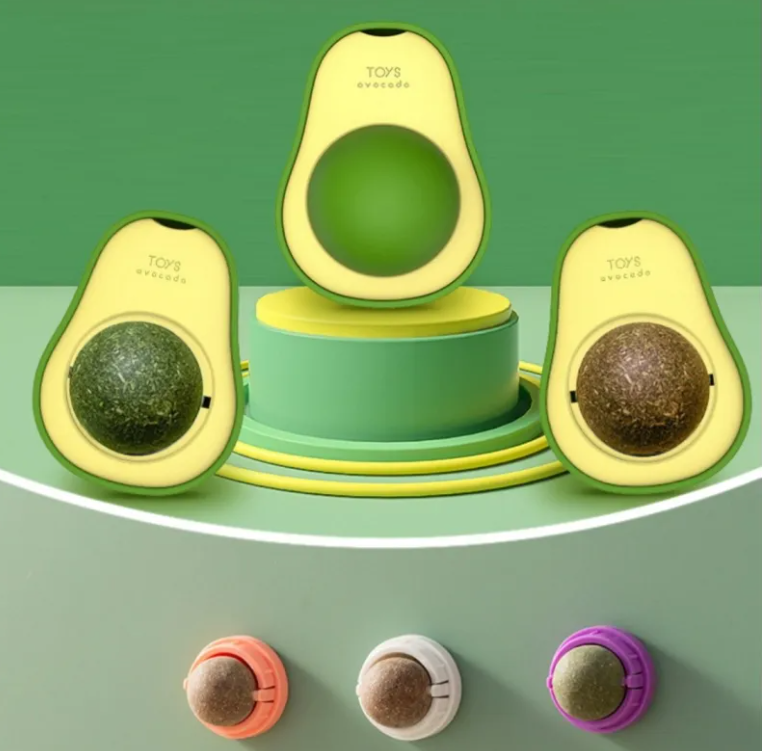 Interactive Avocado Catnip Ball Toy