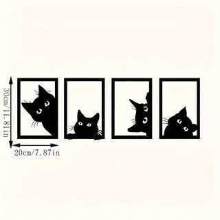Black Cat Metal Wall Art