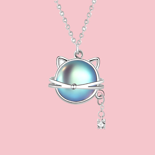 Cat Moonstone Necklace