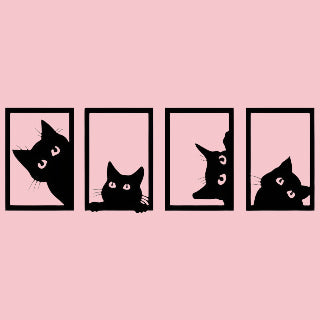 Black Cat Metal Wall Art