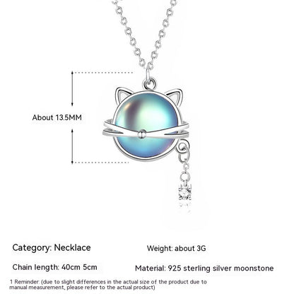 Cat Moonstone Necklace