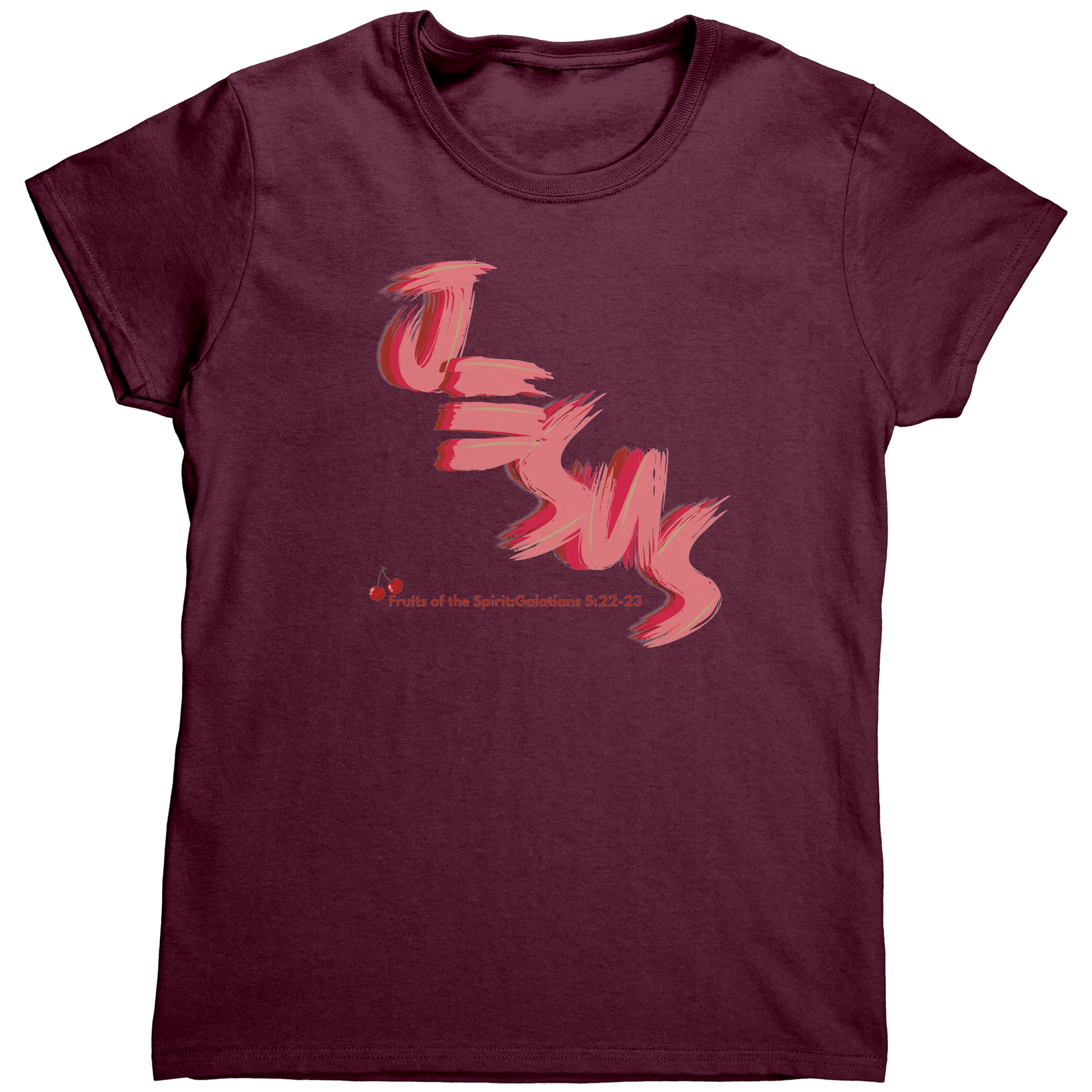 Jesus_Brushstroke_T-Shirt__Fruits_of_th_Maroon_Mockup.png