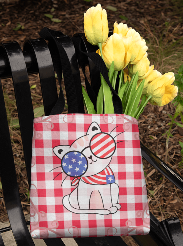 Stars, Stripes & Catitude Tote
