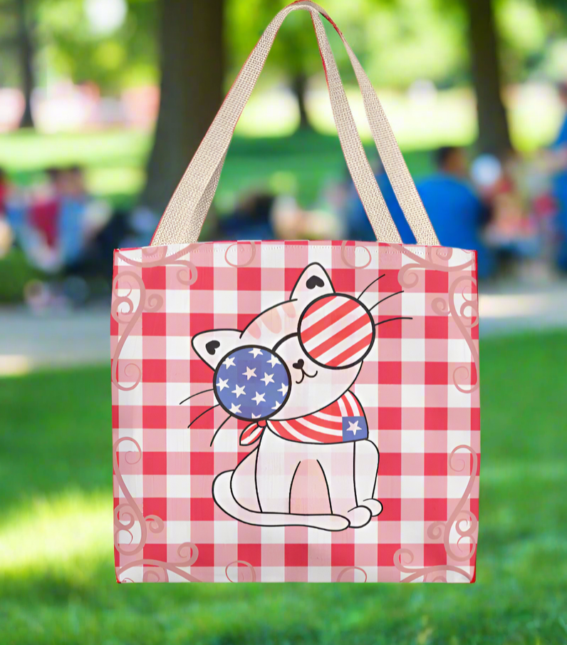 Stars, Stripes & Catitude Tote