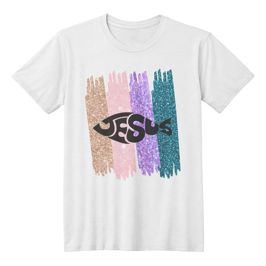 Brushstroke Jesus T-Shirt – Christian Faith Tee, Religious Graphic Tee, Spiritual Gift, Christian Apparel, Bible Verse Shirt