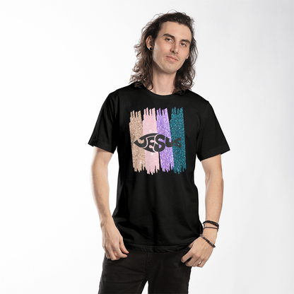 Brushstroke Jesus Sardine T-Shirt