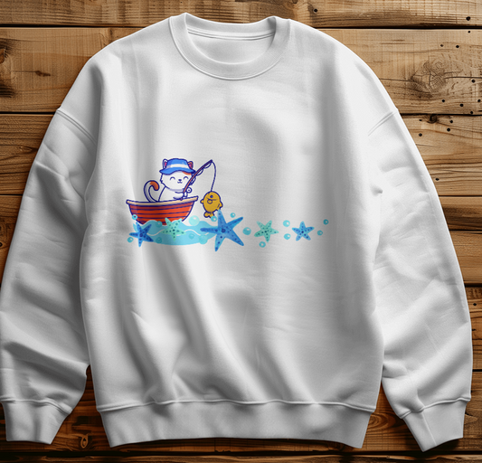 Cat Fishing Sweatshirt