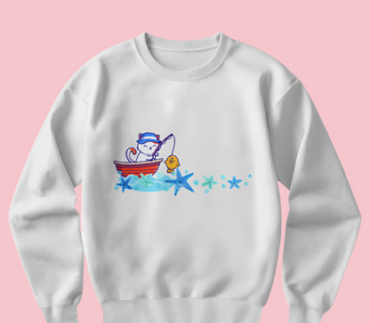 Cat Fishing Sweatshirt