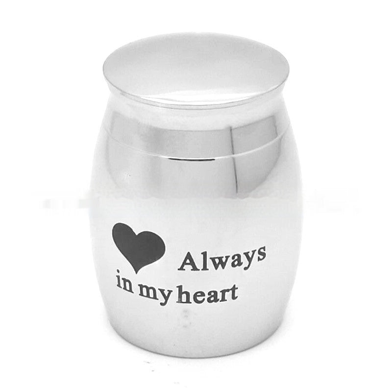 Memorial Relatives Dogs And Cats Pet Stainless Steel Ashes Earthen Jar