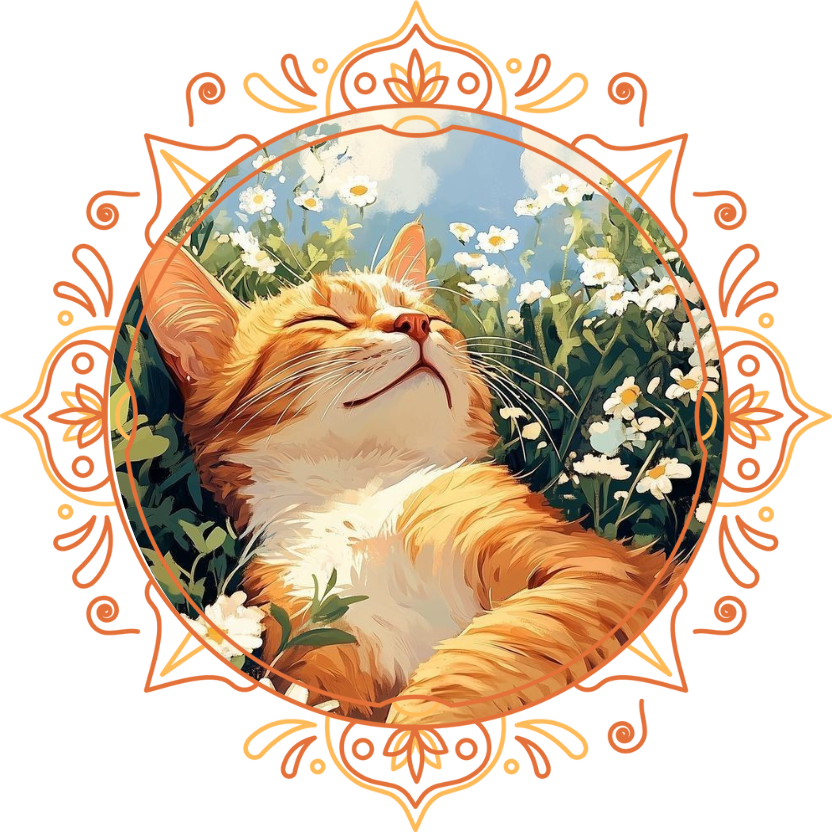 Cat in the Sun Sticker