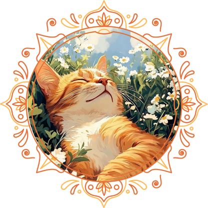 Cat in the Sun Sticker