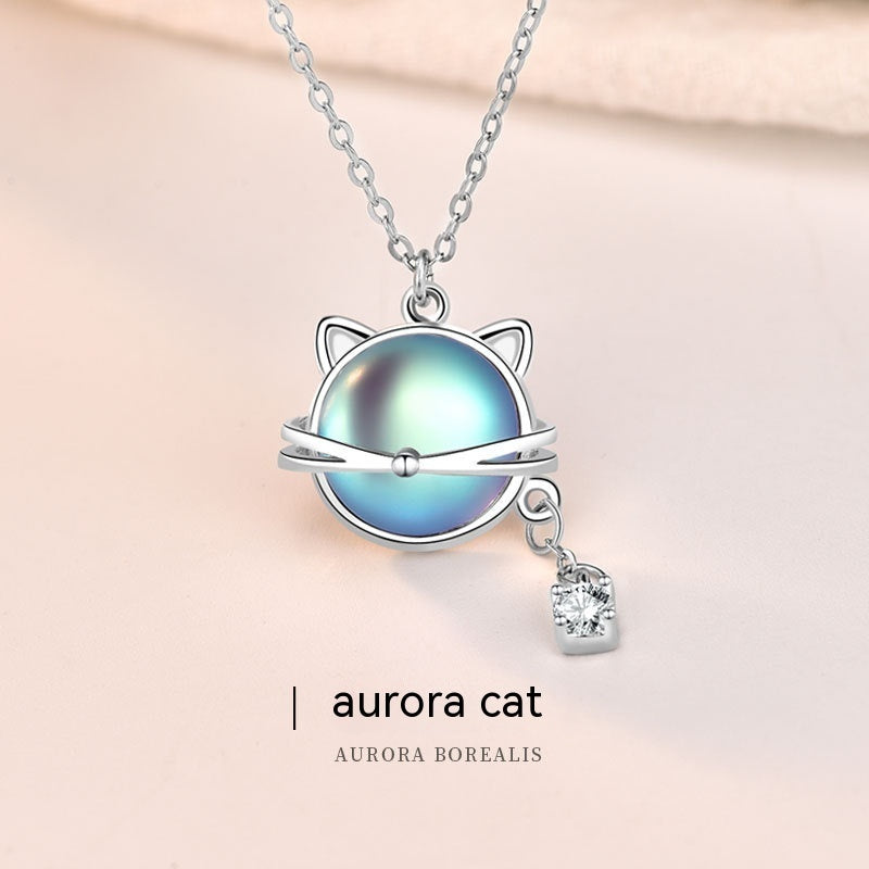 Cat Moonstone Necklace