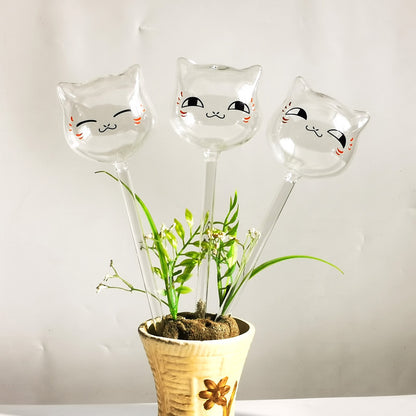Cute Cat Glass Watering Device