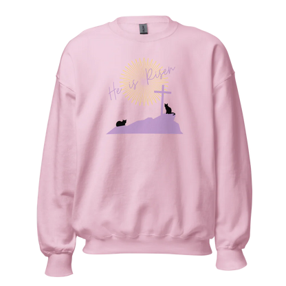 He Is Risen Cat-Themed Sweatshirt